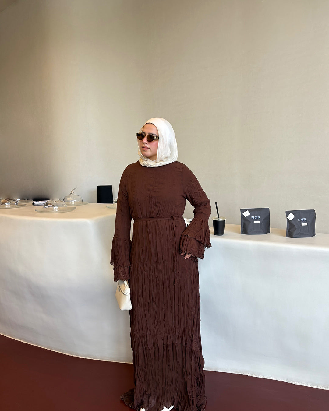 Ayla - Brown Crush dress
