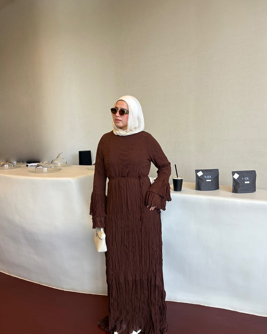 Ayla - Brown Crush dress