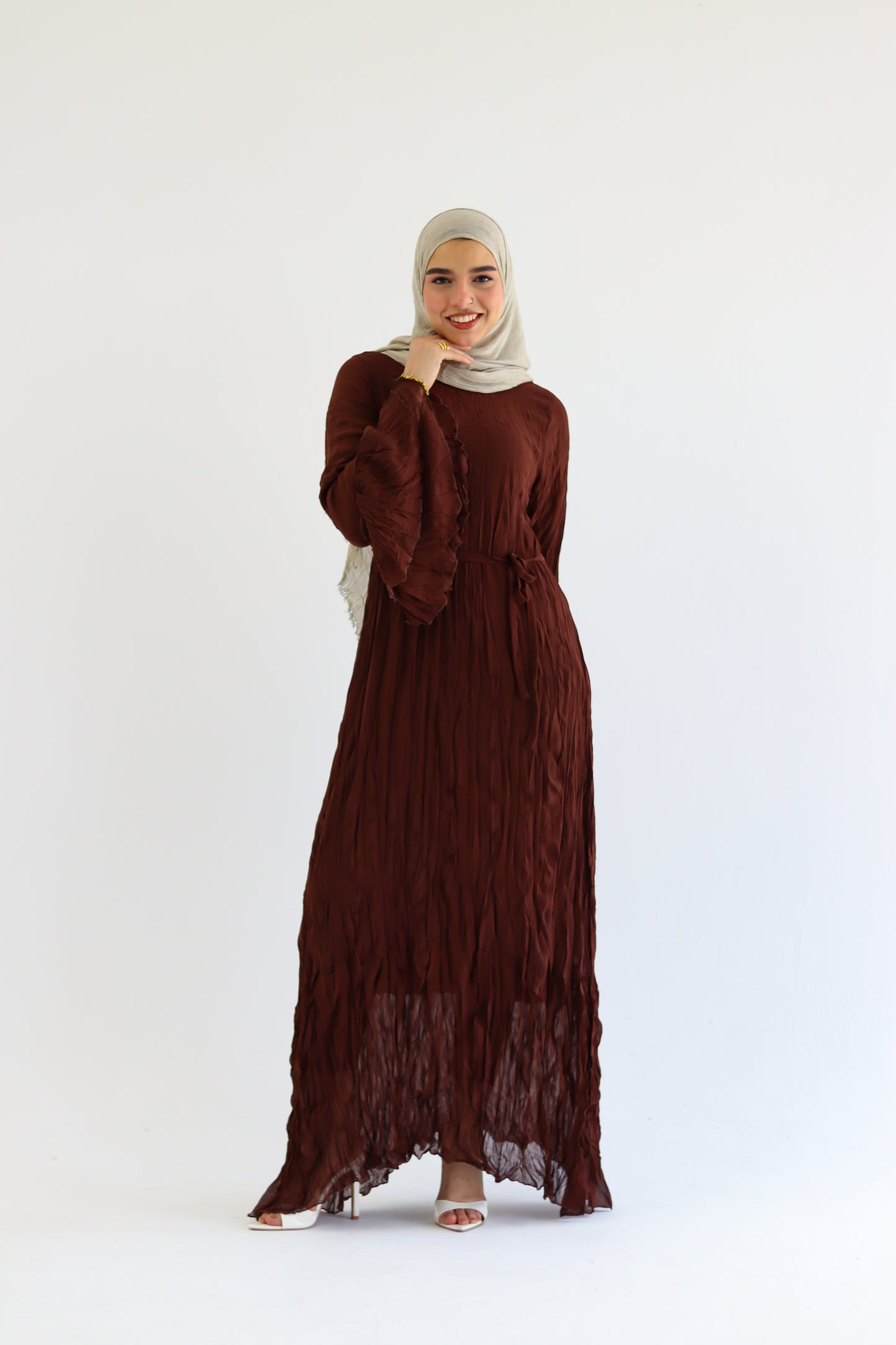 Ayla - Brown Crush dress
