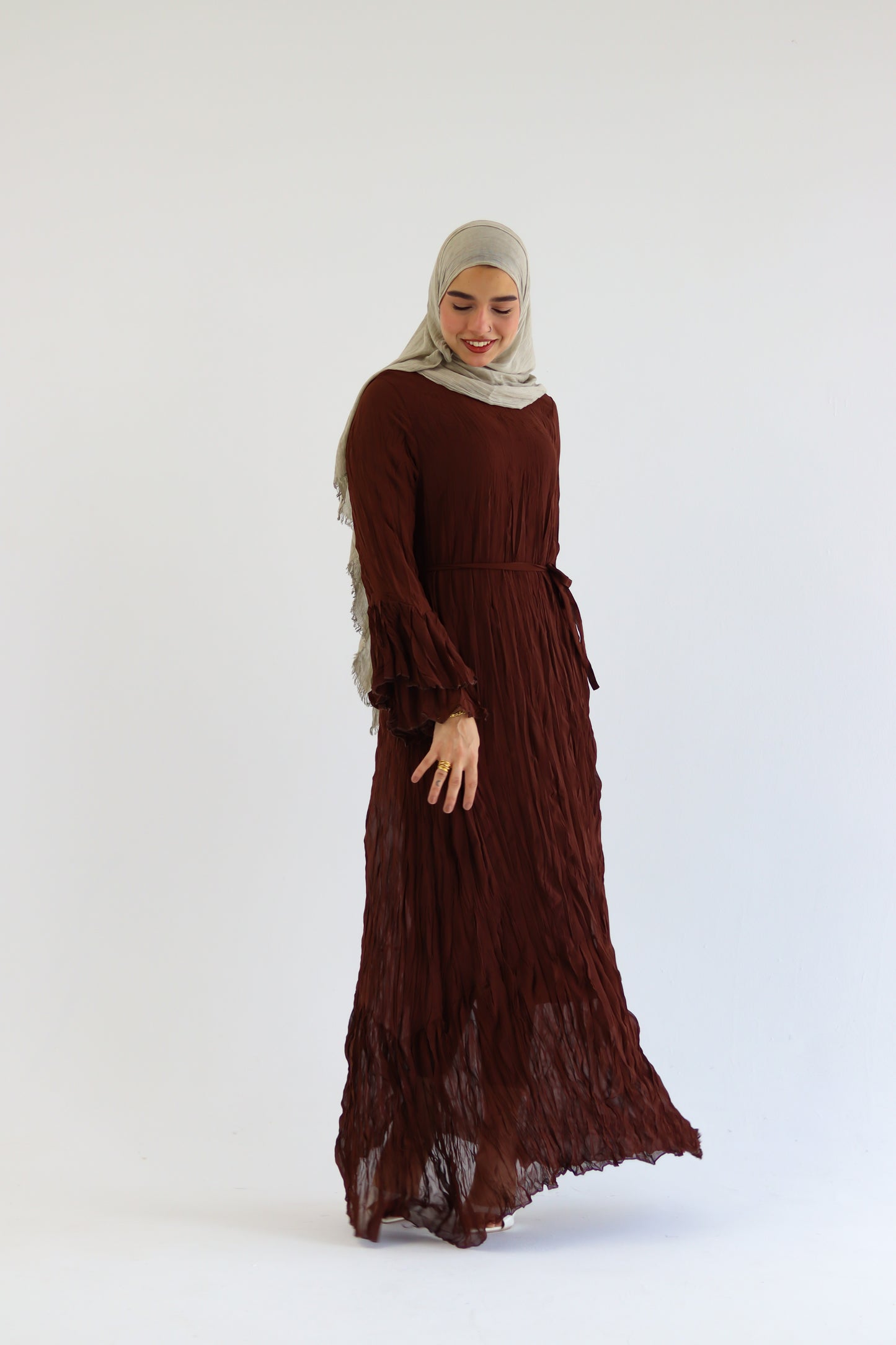 Ayla - Brown Crush dress